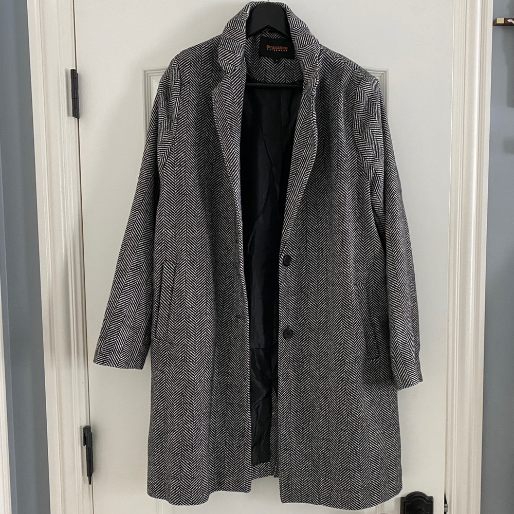Chevron Printed Long Coat